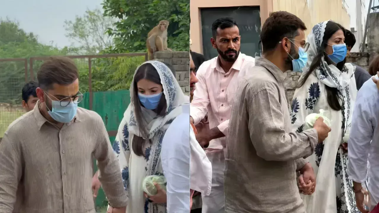 Anushka and Virat met Premanand Maharaj: पत्नी अनुष्का के साथ वृंदावन पहुंचे कोहली, प्रेमानंद महाराज का लिया आशीर्वाद, वीडियो वायरल