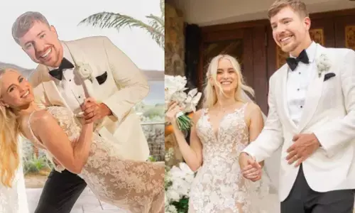 MrBeast Wedding: यूट्यूबर मिस्टर बीस्ट ने गर्लफ्रेंड थिया बोयसेन संग रचाई शादी, तस्वीरें हुईं वायरल