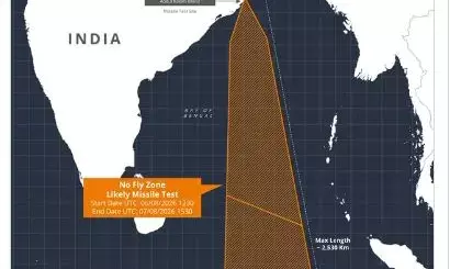 India issues NOTAM Indian Ocean: हिंद महासागर में भारत का NOTAM जारी, 6-7 अगस्त को मध्यम दूरी की मिसाइल परीक्षण की संभावना India issues NOTAM Indian Ocean: हिंद महासागर में भारत का NOTAM जारी, 6-7 अगस्त को मध्यम दूरी की मिसाइल परीक्षण की संभावना