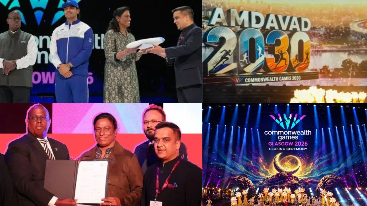Glasgow Commonwealth Games 2026 का समापन, भारत को मिली 100वें कॉमनवेल्थ गेम्स की मेजबानी, सौंपा गया झंडा और बैटन