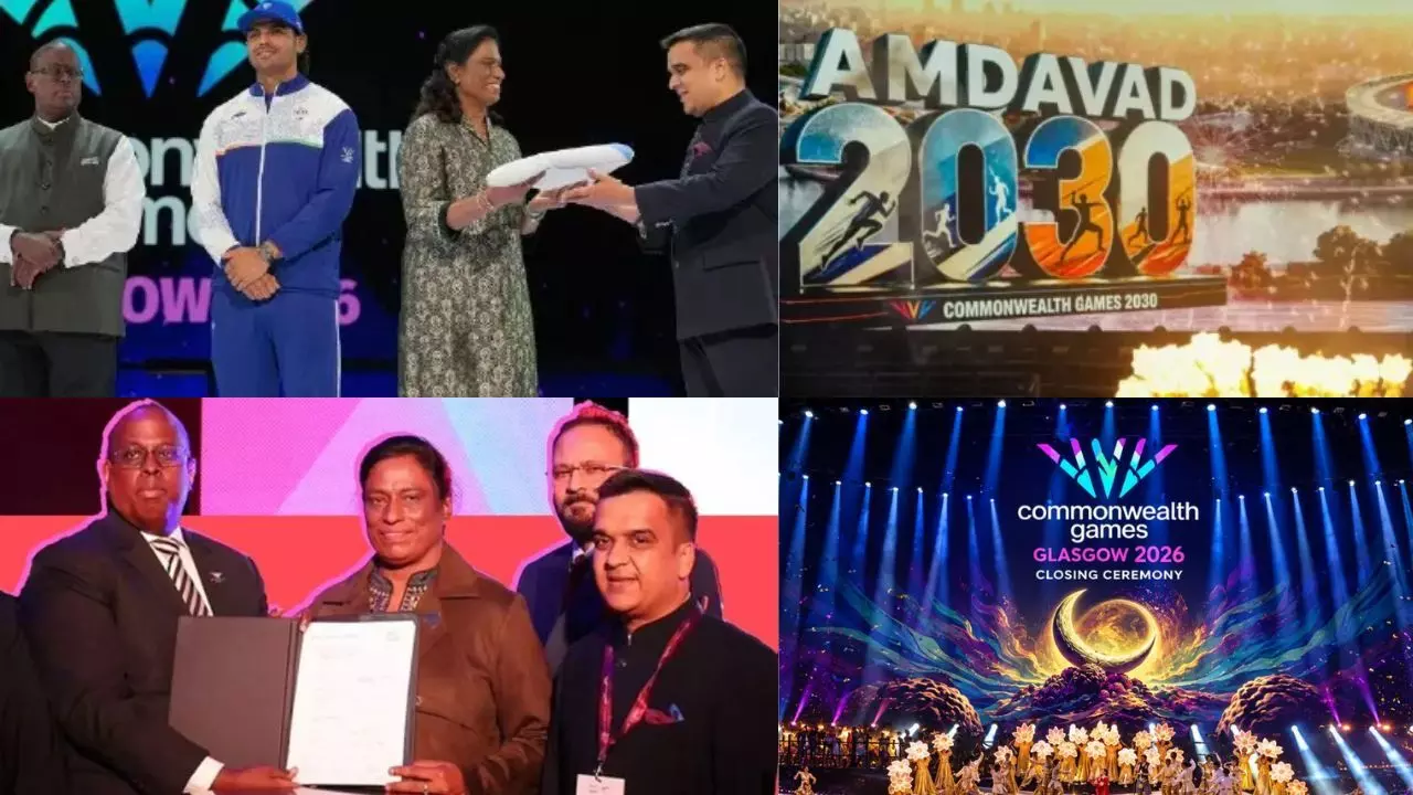 Glasgow Commonwealth Games 2026 का समापन, भारत को मिली 100वें कॉमनवेल्थ गेम्स की मेजबानी, सौंपा गया झंडा और बैटन