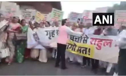 NDA MPs Protest Against Rahul Gandhi : आ रहे हैं अमित शाह...राहुल गांधी भागो मत...संसद भवन में NDA सांसदों ने विपक्ष के खिलाफ खोला मोर्चा,देखें- VIDEO