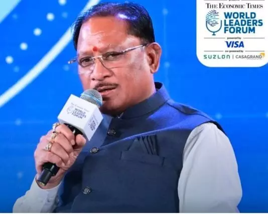 36456-890 CM Vishnu Deo Sai World Leaders Forum: वर्ल्ड लीडर्स फोरम में मुख्यमंत्री विष्णुदेव साय, कहा- छत्तीसगढ़ की अर्थव्यवस्था में निवेश के नए अवसर, 8 लाख करोड़ से अधिक के प्रस्ताव, पीएम मोदी की मौजूदगी में ग्लोबल लीडर्स के सामने सीएम ने रखा राज्य के विकास का रोडमैप