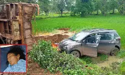 CG News : ओवरटेक के चक्कर में बेकाबू हुआ ट्रक, खेत में मवेशी निकाल रही महिला की मौत, 2 कार सवार घायल