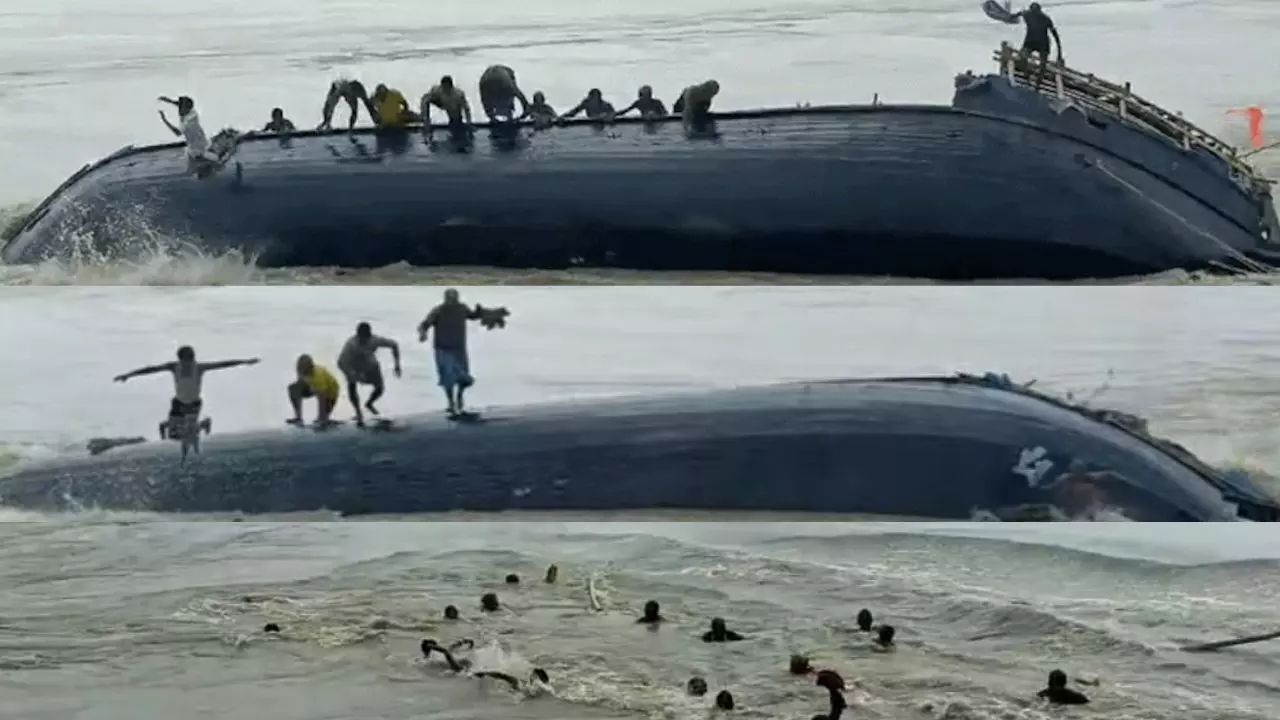 Bhagalpur Boat Accident : भागलपुर में गंगा नदी की तेज धार में डूबी नाव, कई तैर कर निकले; 2 अब भी लापता Bhagalpur Boat Accident : भागलपुर में गंगा नदी की तेज धार में डूबी नाव, कई तैर कर निकले; 2 अब भी लापता
