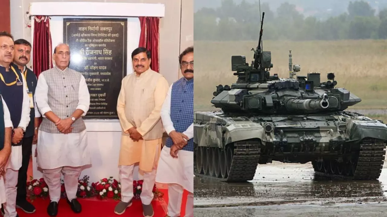 37080-jabalpur-defence-project Jabalpur Defence Project : CM मोहन यादव और राजनाथ सिंह ने किया टैंक ओवरहॉलिंग प्रोजेक्ट का शुभारंभ, हर साल 80 T-Series टैंक होंगे तैयार
