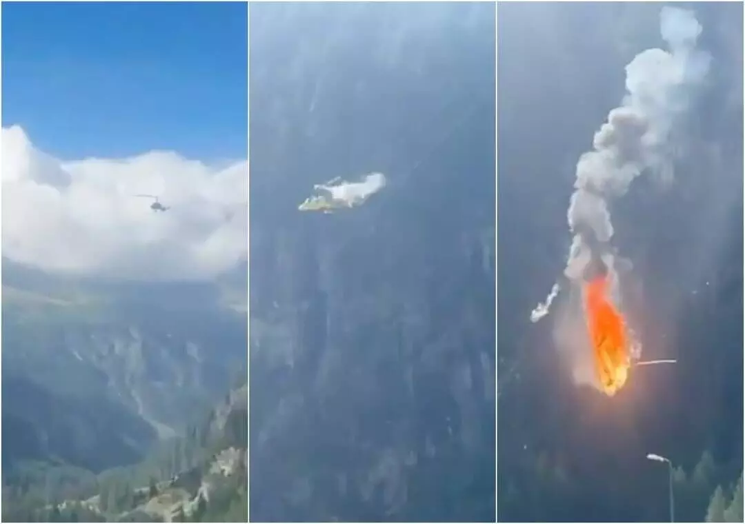 37082-itly Italy: केबल कार की तारों से टकराया जायरोकॉप्टर, आग लगने से 2 लोगों की मौत, वीडियो वायरल