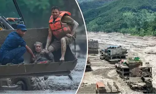 Nepal flood alert Barrier lake overflow: नेपाल में पहली तबाही के बाद अब दूसरी बाढ़ का खतरा चीन की सीमा पर बनी बैरियर झील ओवरफ्लो, रेस्क्यू ऑपरेशन रोका गया, तिब्बत में टूटा डैम
