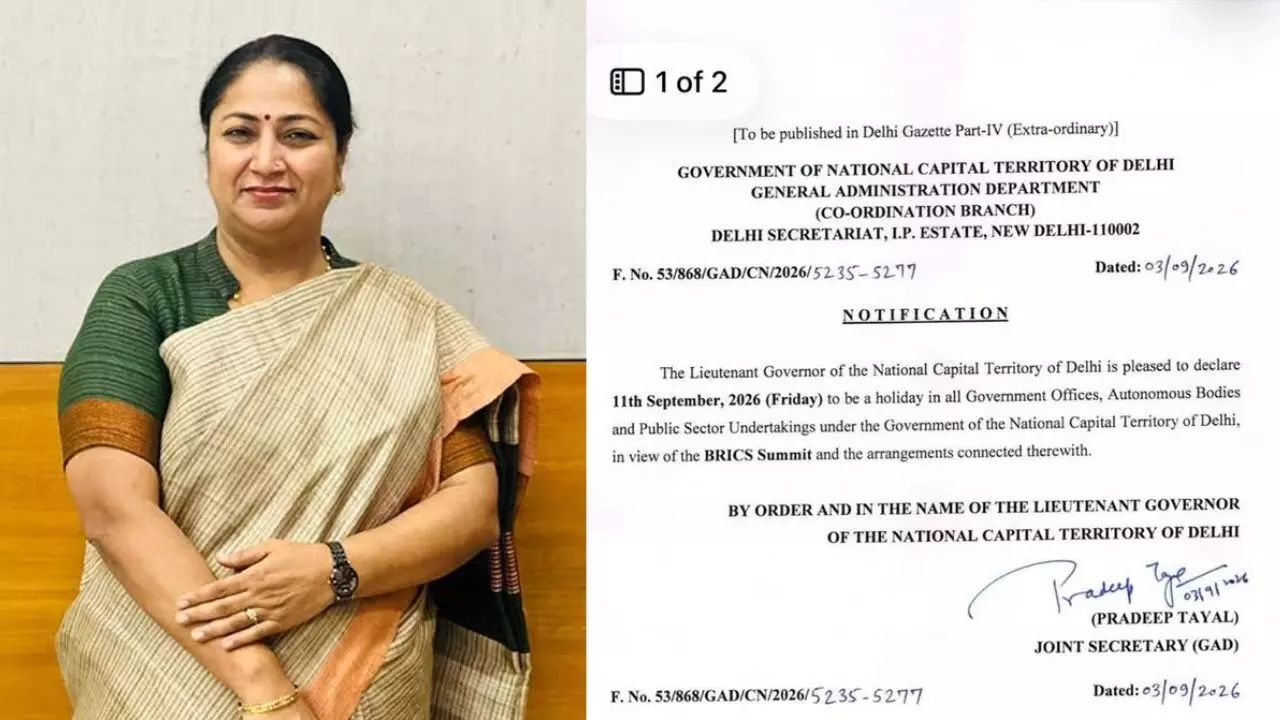 37739-delhi-cm BRICS Summit 2026: दिल्ली में 11 सितंबर को छुट्टी घोषित, सरकारी दफ्तर रहेंगे बंद; सुरक्षा व्यवस्था हुई सख्त