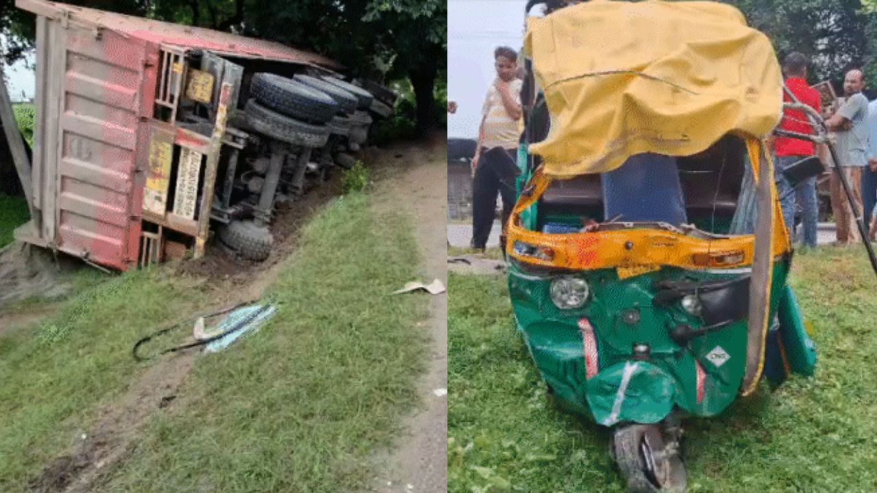 UP Accident : संभल में भीषण सड़क हादसा, डंपर से टकराया ऑटो; 4 महीने की बच्ची समेत 5 की मौत, 6 घायल