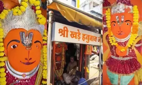 कई कोशिशों के बाद भी टस से मस नहीं हुई खड़े हनुमान, जेसीबी और हाइड्रोलिक मशीन भी फेल, अब IIT इंदौर करेगी वैज्ञानिक जांच
