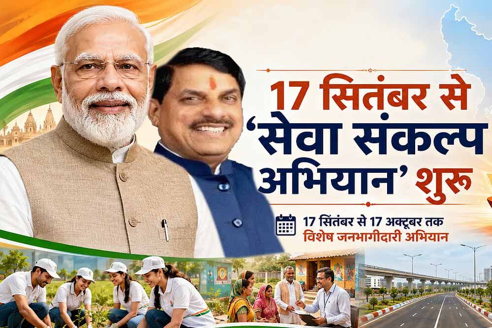MP News : 17 सितंबर से शुरू होगा ‘सेवा संकल्प अभियान’, एक महीने तक चलेंगे जनसेवा के बड़े कार्यक्रम