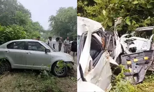 Azamgarh Accident : गणेश पंडाल से लौट रहे किशोरों की कार पेड़ से टकराई, 3 की मौत; 6 घायल