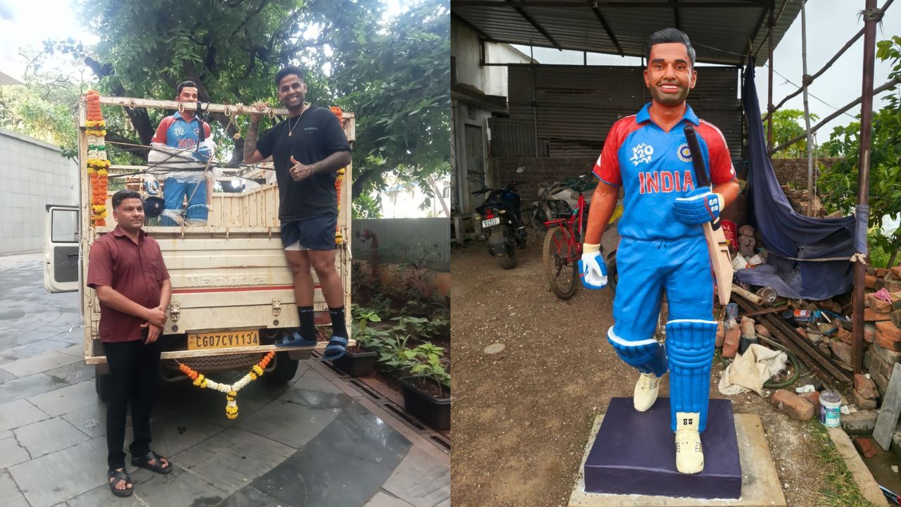Suryakumar Yadav के फैन ने जन्मदिन पर दिया खास तोहफा, बालोद से मुंबई पहुंचाई 2 लाख की मूर्ति; SKY का आया रिएक्शन