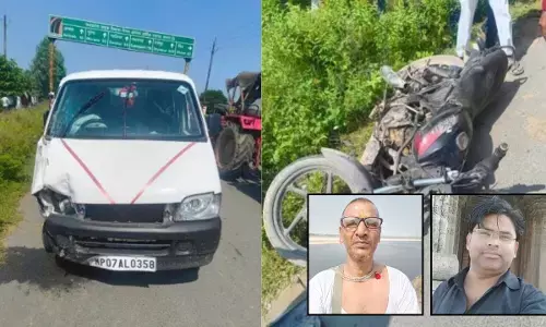 MP Accident : इको कार ने बाइक को मारी टक्कर, जैन मंदिर के पुजारी समेत दो की मौत