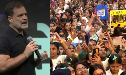Rahul Gandhi : इंदौर में ‘छात्रों की गूंज’ कार्यक्रम में बोले राहुल गांधी, कहा- Gen-Z नफरत नहीं प्यार से बात करते हैं