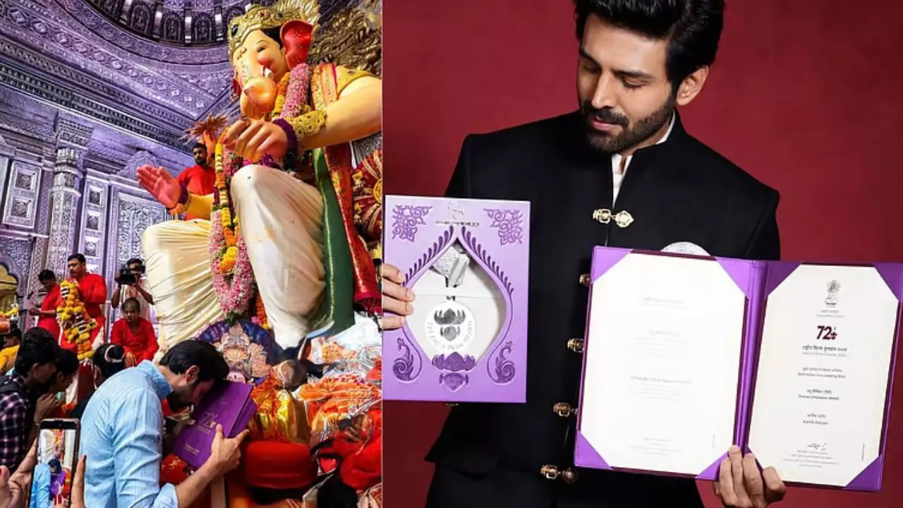 39968-kartik-aaryan-lalbaugcha-raja-darshan Kartik Aaryan : लालबागचा राजा के दरबार पहुंचे कार्तिक आर्यन, बप्पा के चरणों में समर्पित किया नेशनल अवॉर्ड