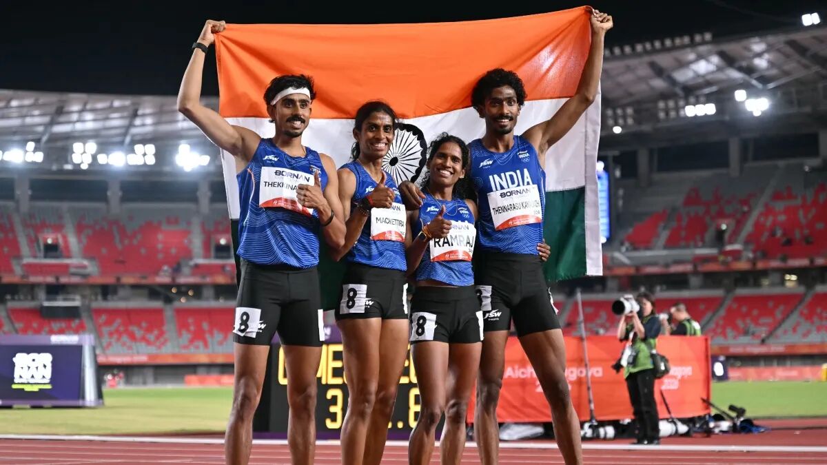 Asian Games 2026 Mixed Relay: भारतीय मिक्स्ड 4x400m रिले टीम ने जीता सिल्वर मेडल, ट्रक ड्राइवर की बेटी विथ्या रामराज ने रचा इतिहास