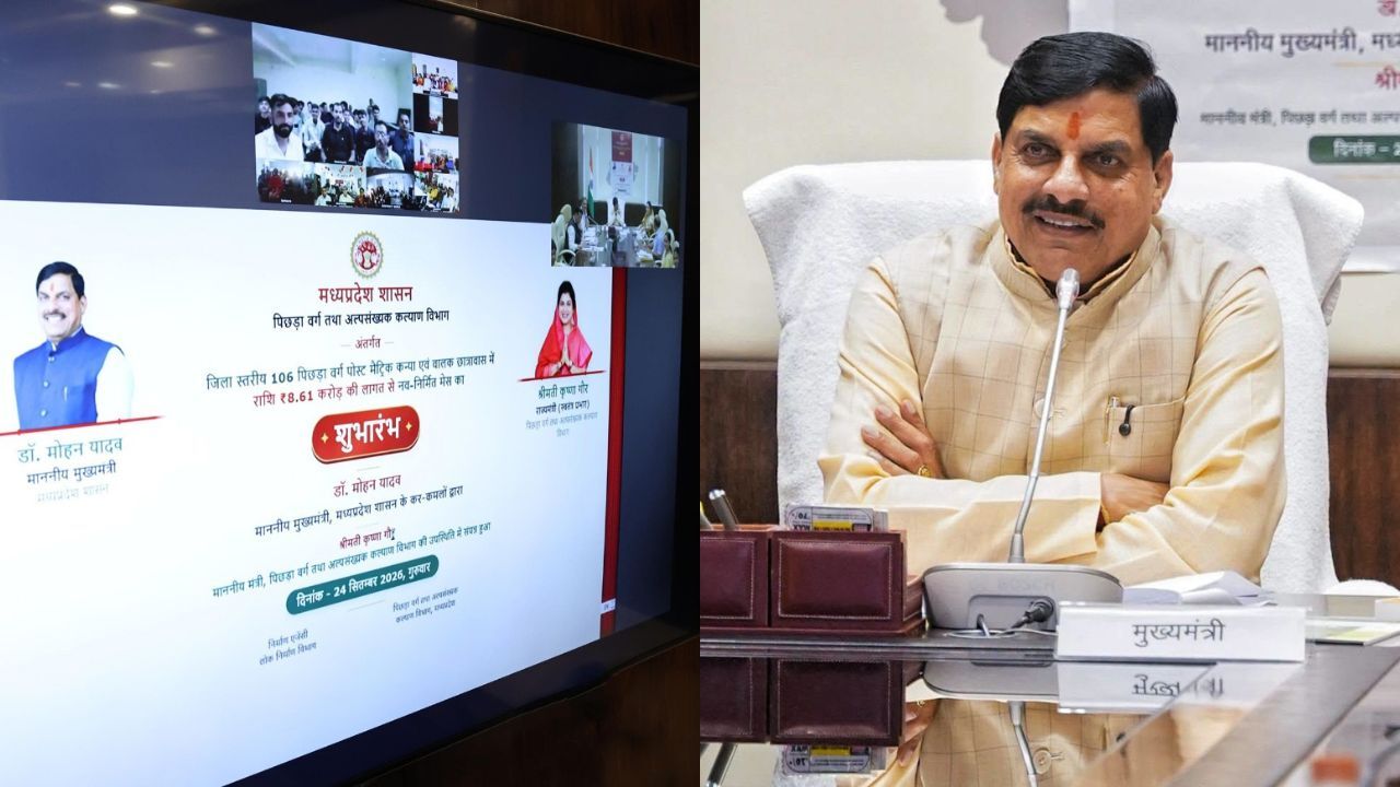 MP में पिछड़ा वर्ग छात्रों को बड़ी सौगात, 106 छात्रावासों में शुरू हुई आधुनिक मेस सुविधा
