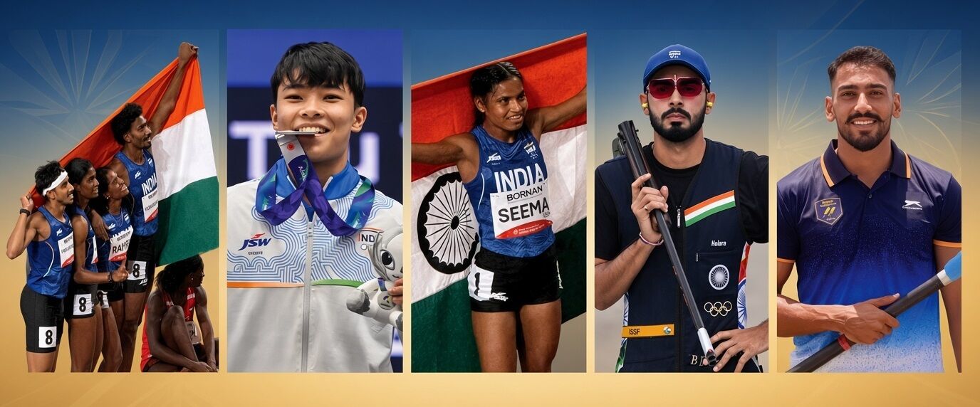 एशियन गेम्स में भारत का शानदार प्रदर्शन: रोशिबिना का सिल्वर, रिले और रोइंग समेत 5 मेडल; हॉकी-कबड्डी में भी जीत