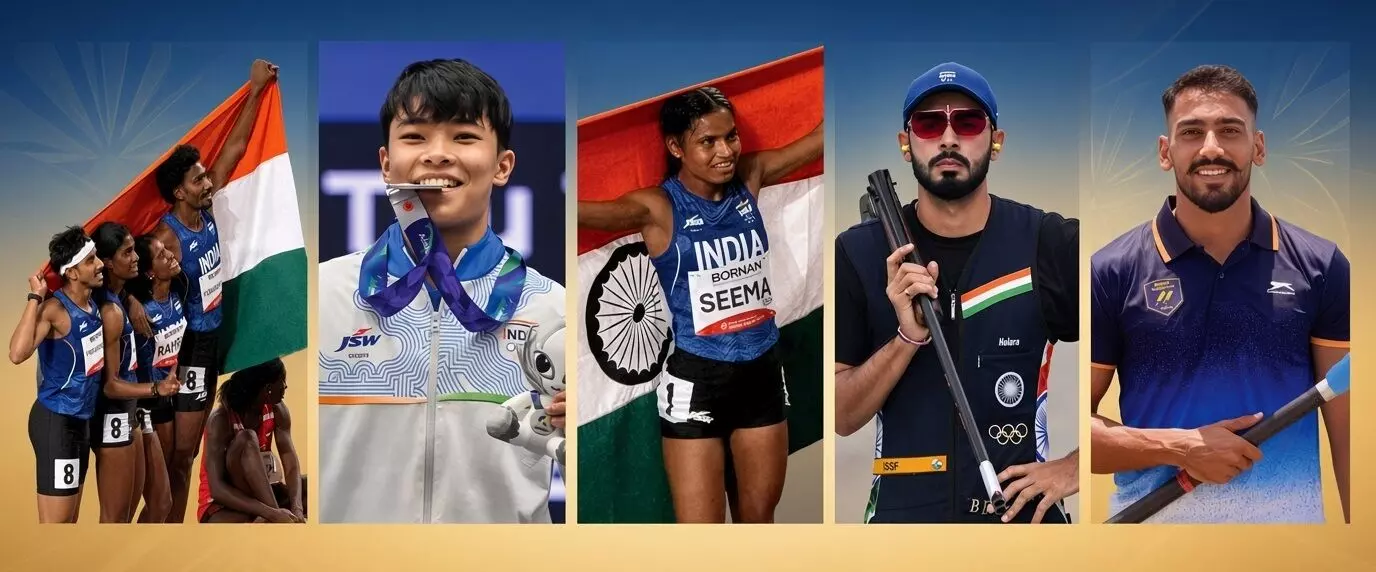 एशियन गेम्स में भारत का शानदार प्रदर्शन: रोशिबिना का सिल्वर, रिले और रोइंग समेत 5 मेडल; हॉकी-कबड्डी में भी जीत एशियन गेम्स में भारत का शानदार प्रदर्शन: रोशिबिना का सिल्वर, रिले और रोइंग समेत 5 मेडल; हॉकी-कबड्डी में भी जीत