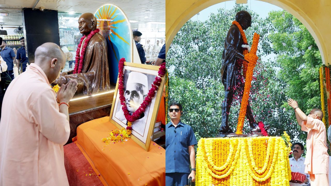 UP : CM योगी ने महात्मा गांधी को दी श्रद्धांजलि, शास्त्री जी को किया नमन; सत्य-अहिंसा और सादगी के आदर्शों को किया याद