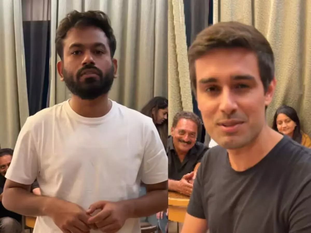 41580-cjp-dhurw-rathi बेंगलुरु में CEC के खिलाफ प्रदर्शन, ध्रुव राठी और प्रकाश राज भी पहुंचे; SIR पर उठे सवाल