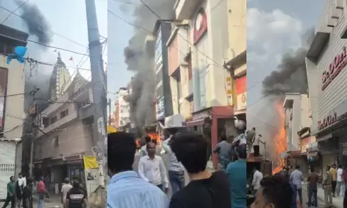 MP Breaking : न्यू मार्केट के दुकान में लगी आग, बाजार में मची अफरा-तफरी- VIDEO
