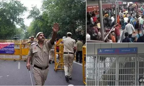 Delhi CJP Protest: CJP प्रदर्शन से पहले दिल्ली हाई अलर्ट, 57 मेट्रो स्टेशनों पर पाबंदी, नई दिल्ली और हजरत निजामुद्दीन पहुंचने वाली कई ट्रेनें रद्द