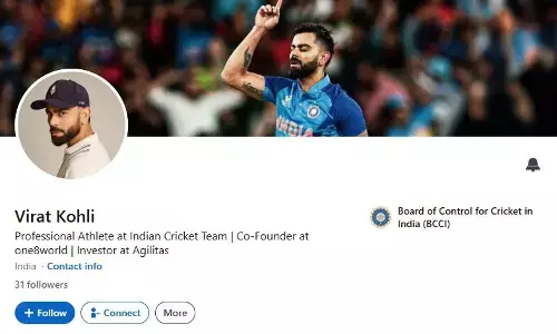 विराट कोहली ने LinkedIn पर बनाई प्रोफाइल, One8 और Agilitas का किया जिक्र विराट कोहली ने LinkedIn पर बनाई प्रोफाइल, One8 और Agilitas का किया जिक्र