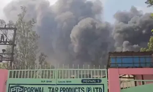 Urla Factory Fire: उरला की Porwal Tar Products फैक्ट्री में लगी आग, फायर फ्रिगेड मौके पर