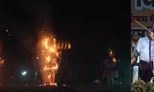 Raipur City News: CM साय ने WRS मैदान में किया 101 फीट के रावण का दहन, बोले - मन के क्रोध और अहंकार रूपी रावण को भी मारें
