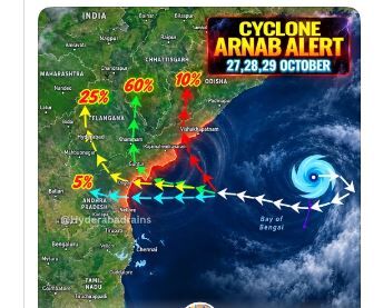 Bay of Bengal Cyclone Arnab: बंगाल की खाड़ी में उठा चक्रवाती तूफान अर्नब, भारी बारिश का अलर्ट,जानिए कहां-कहां होगी सबसे ज्यादा बारिश