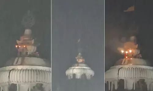 कई तूफान आए और गए, पर नहीं टूटी परंपरा: 214 फीट चढ़कर बदला भगवान जगन्नाथ मंदिर का ध्वज, देखिए वायरल वीडियो