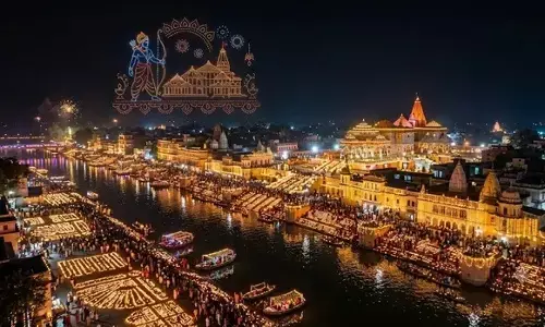 अयोध्या दीपोत्सव में 2100 ड्रोन दिखाएंगे रामायण: जलेंगे 33 लाख दीप, 600 फीट ऊंचाई पर होगी ग्रीन आतिशबाजी